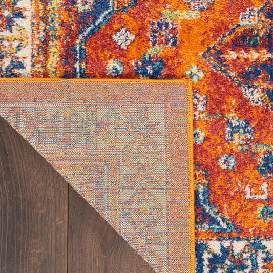 Nourison Home Allur Orange Multicolor Transitional