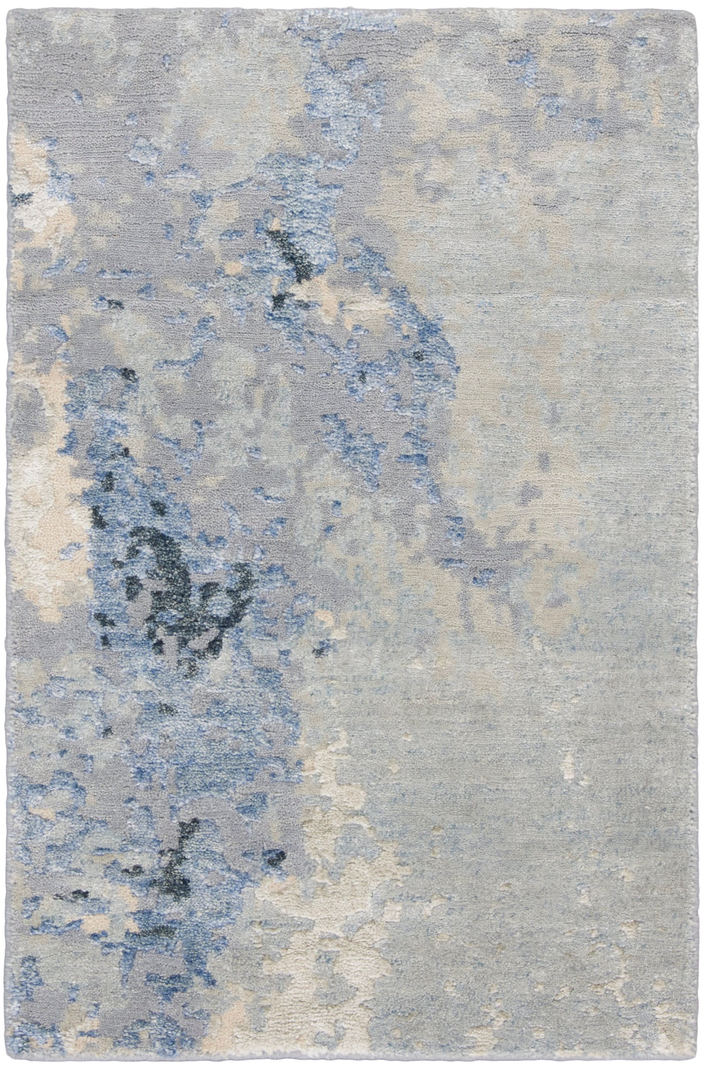 Nourison Home Silk Shadows SHA21 Blue Sky Contemporary Hand Knotted Rug