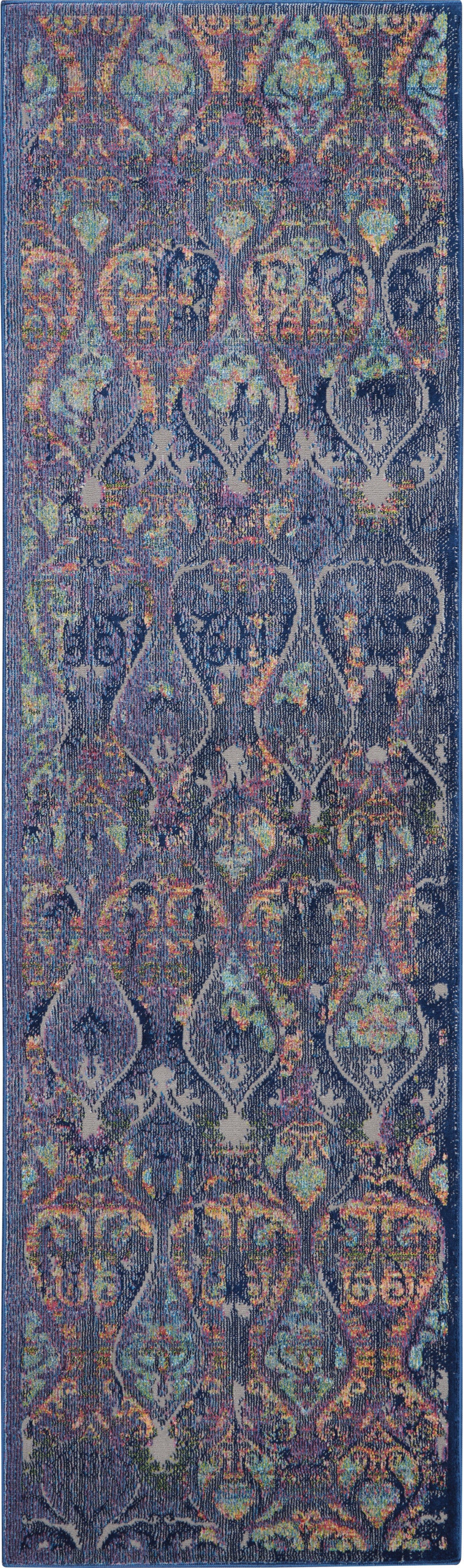 Nourison Home Ankara Global ANR08 Navy Multicolor Transitional Power-loomed Rug