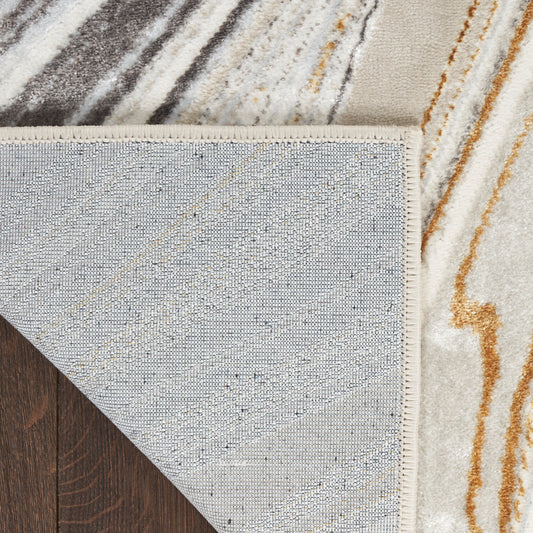 Nourison Home Glitz Grey Gold Contemporary