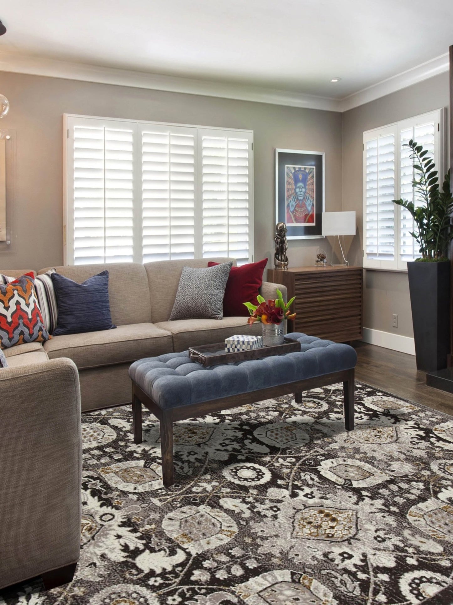 Artisan Julia Mocha Transitional Machinemade Rug - Rugs - Artisan - Atlanta Designer Rugs