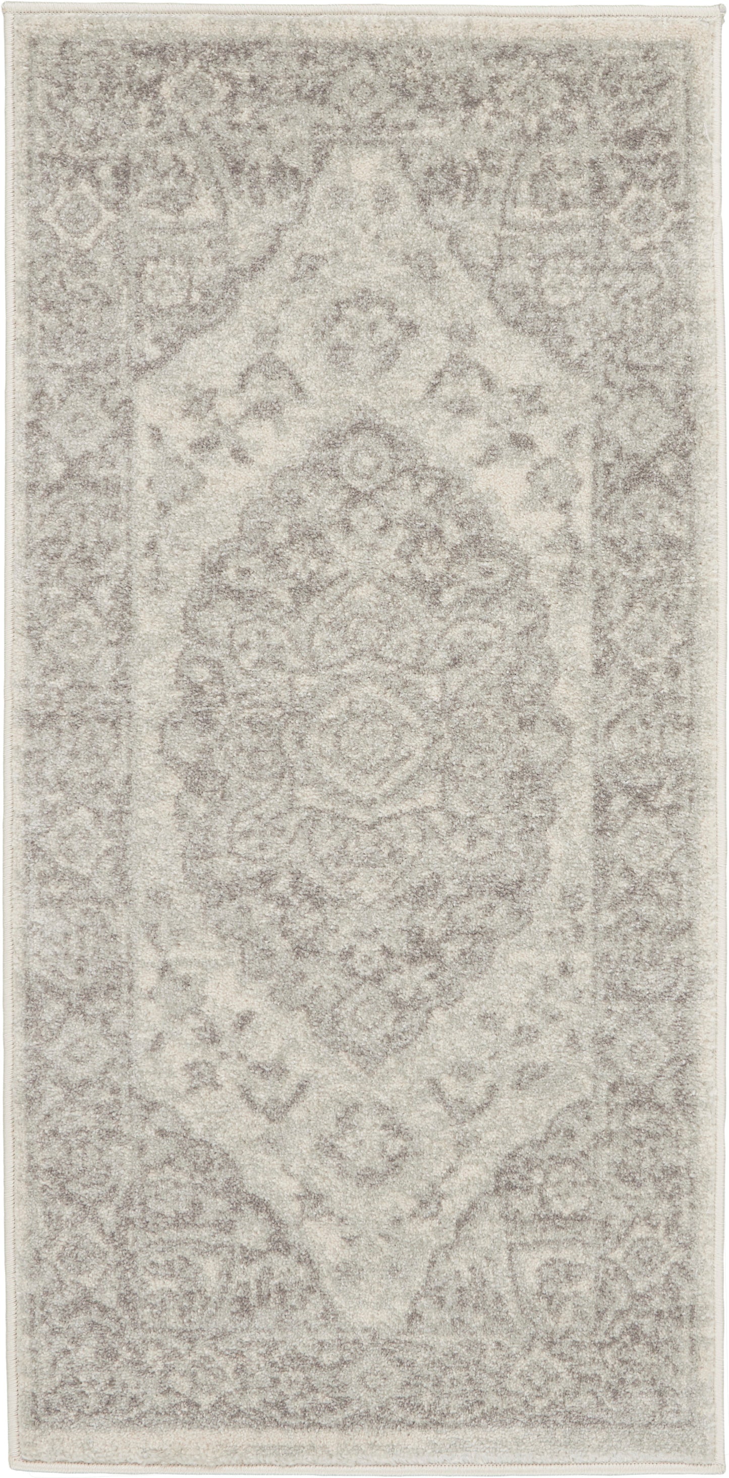 Nourison Home Tranquil TRA05 Ivory Grey Traditional Power-loomed Rug