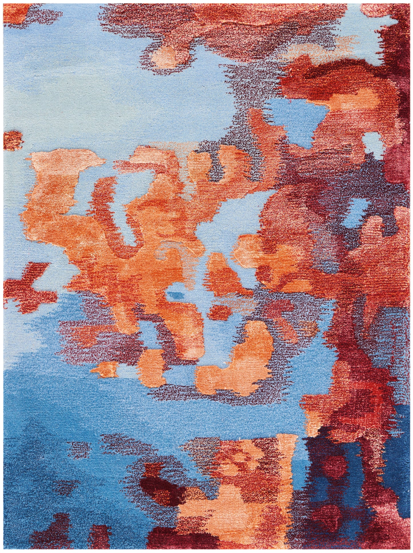 Nourison Home Prismatic PRS13 Blue Flame Contemporary Hand Tufted Rug