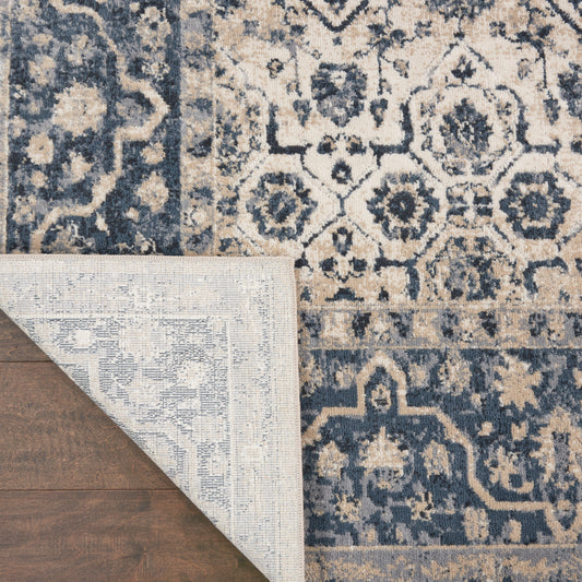 Nourison Home Malta Ivory Blue Traditional