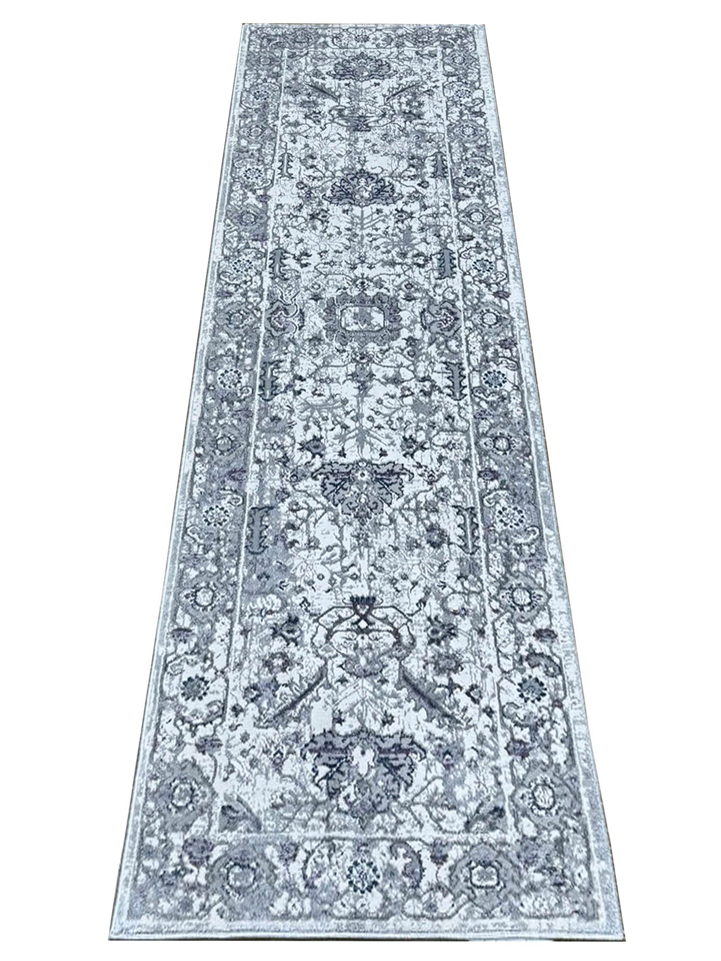 American Cover Design Talia S668E Lavender Leaf Dk.Grey Modern Machine Woven Rug