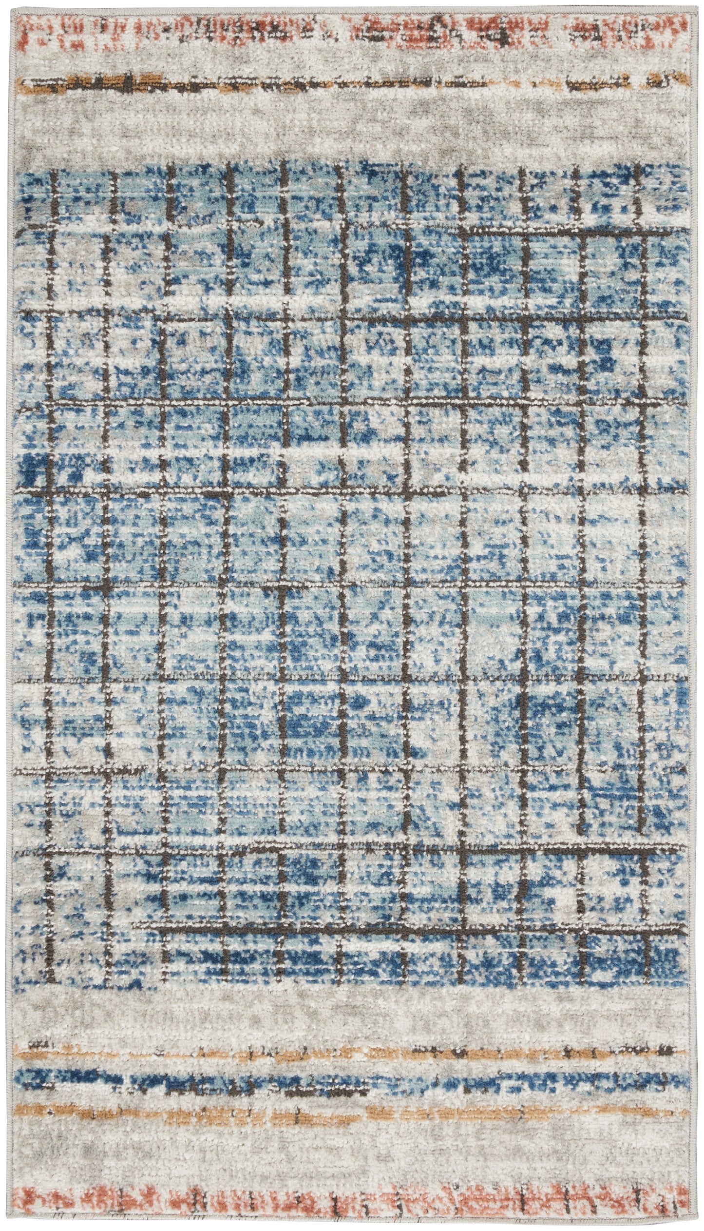 Nourison Home Quarry QUA13 Blue Contemporary Power-loomed Rugs