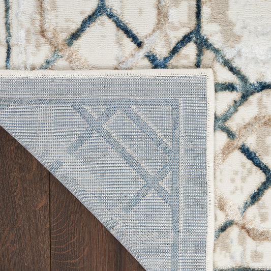Nourison Home Glitz Ivory Taupe Contemporary