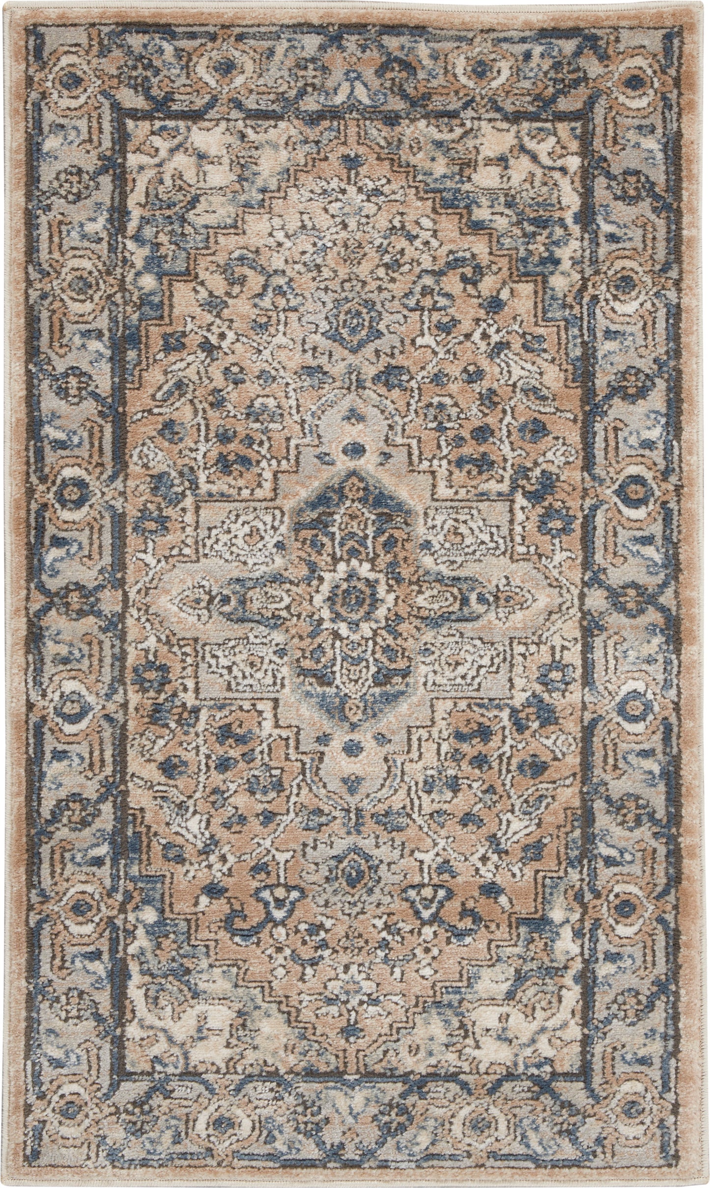 Nourison Home Quarry QUA05 Beige Grey Transitional Power-loomed Rugs