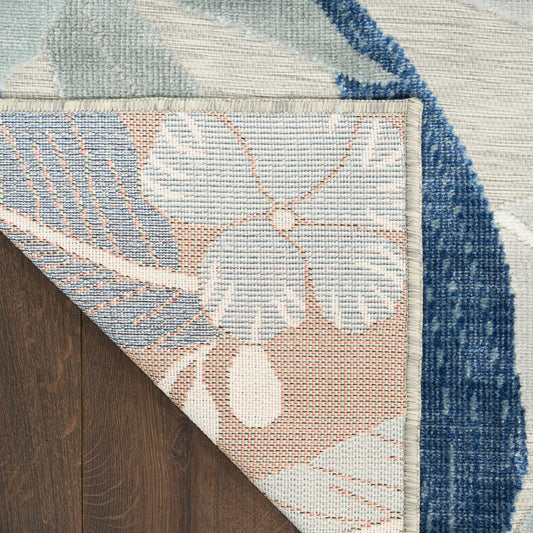 Nourison Home Suncoast Grey Navy Contemporary