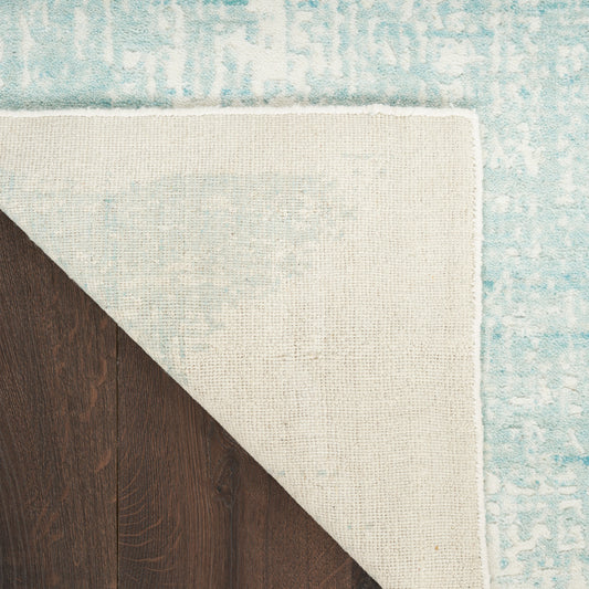 Nourison Home Harmony Ivory Aqua Contemporary