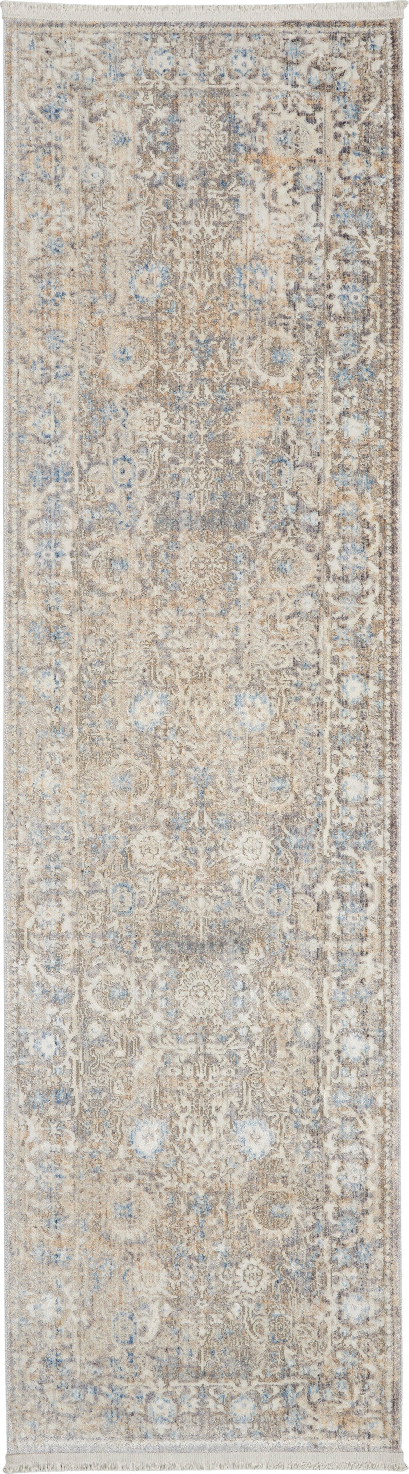 Nourison Home Lustrous Weave LUW01 Ivory Blue Power-loomed Rug