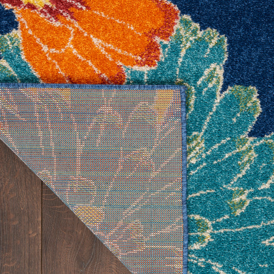 Nourison Home Allur Navy Multicolor Contemporary