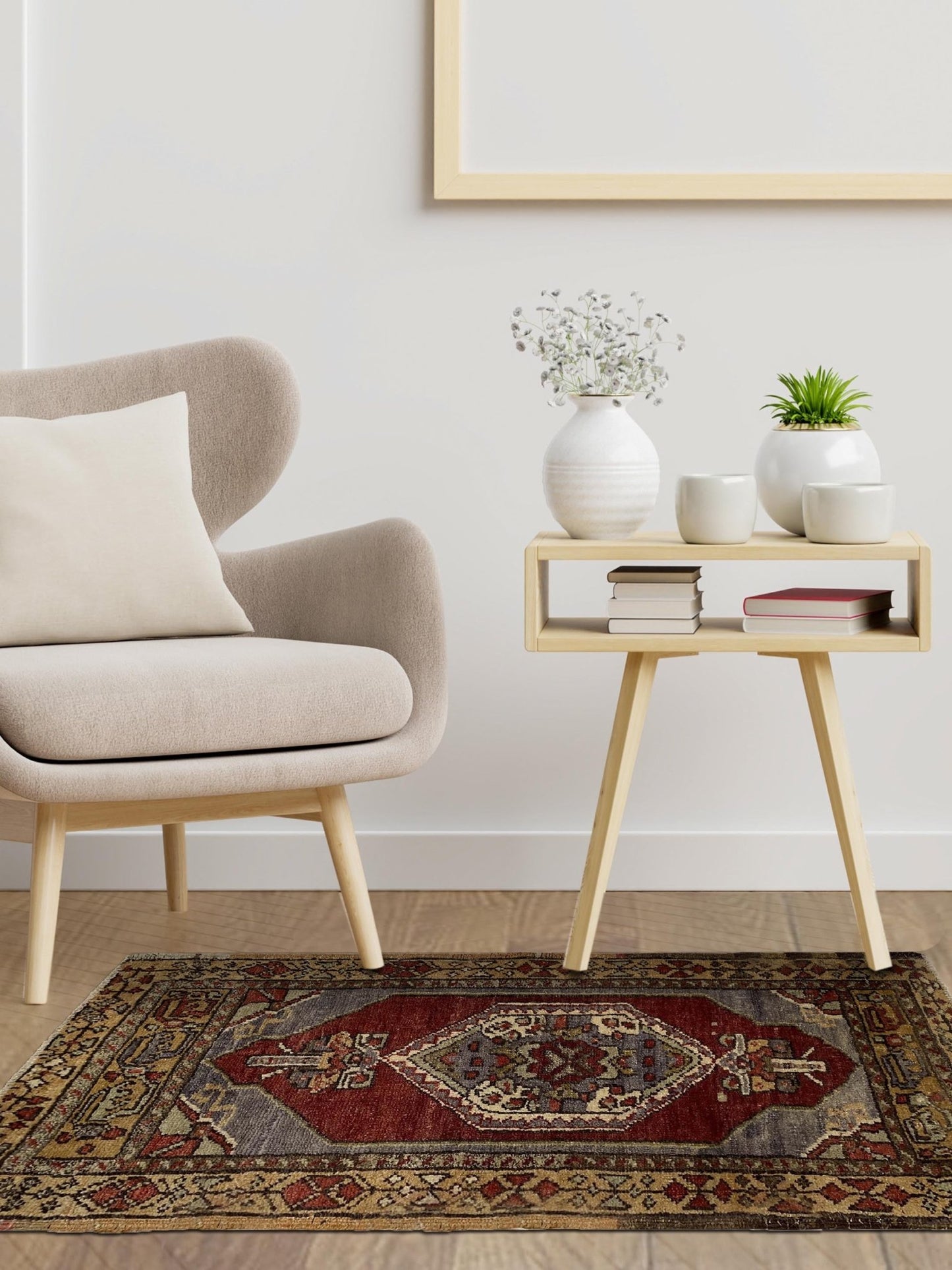 Artisan Angelina Rust Gold Vintage Knotted Rug - Rugs - Artisan - Atlanta Designer Rugs