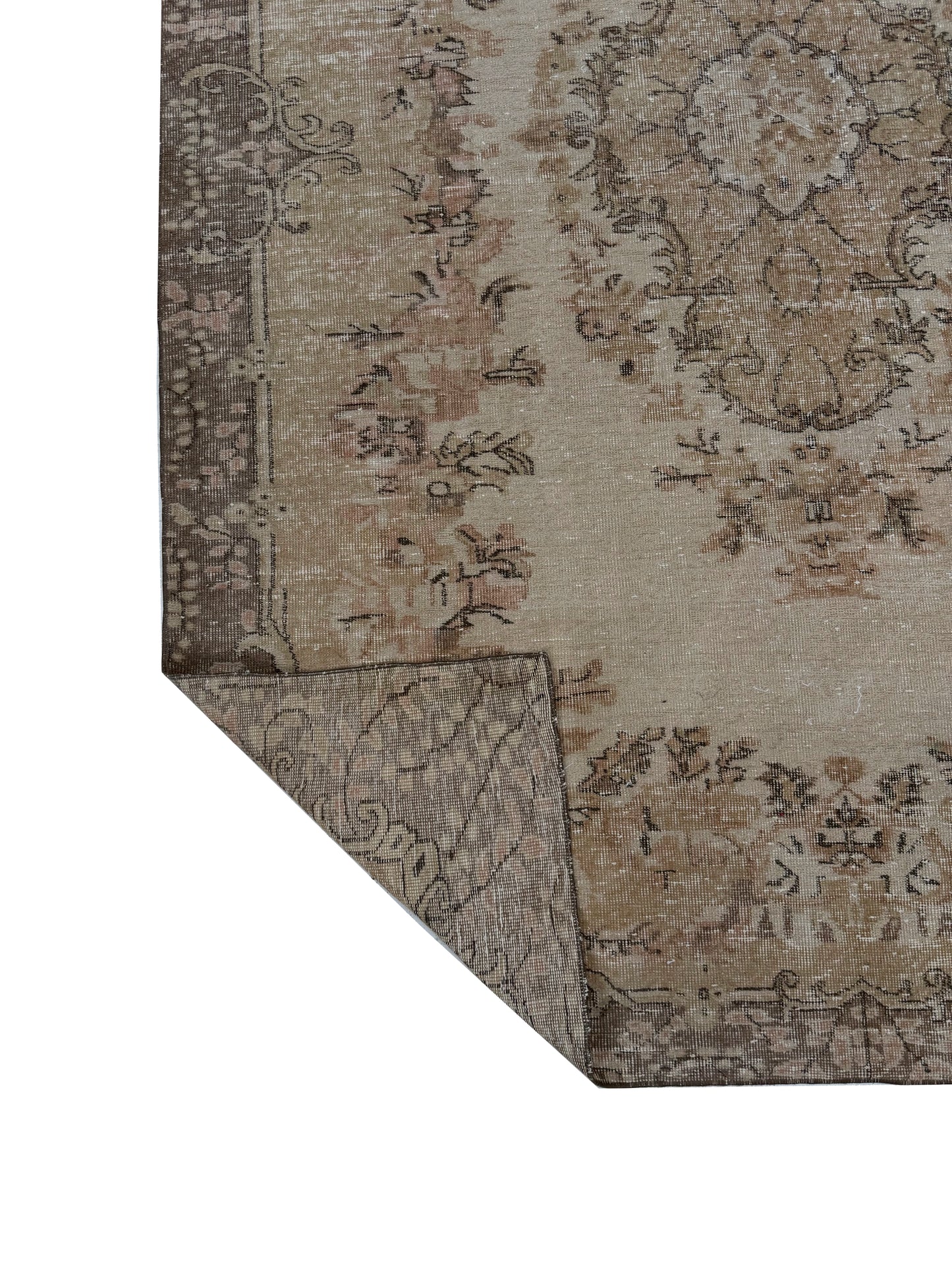 Artisan Angelina Beige Red Vintage Knotted Rug