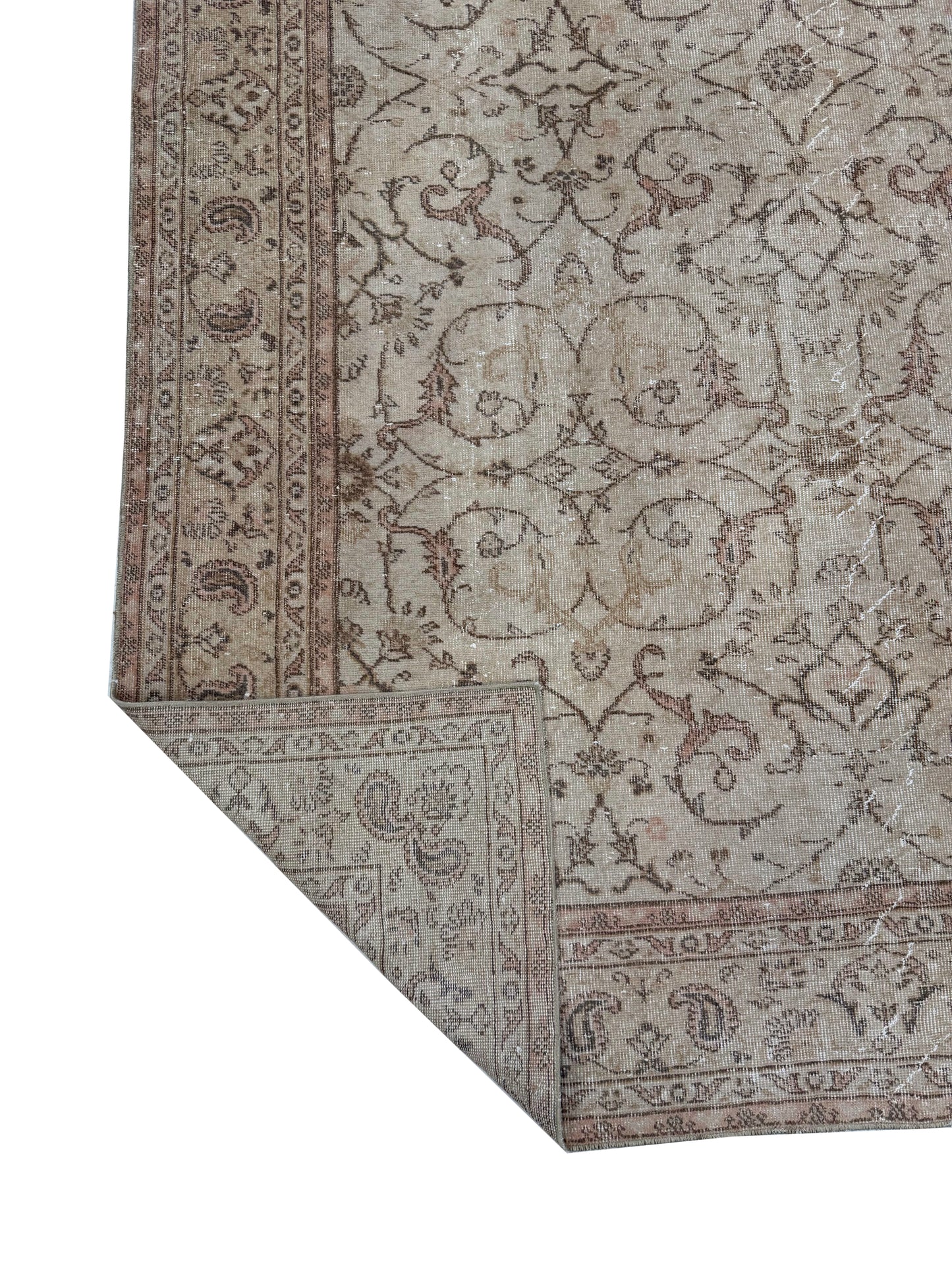 Artisan Angelina Rust Ivory Vintage Knotted Rug