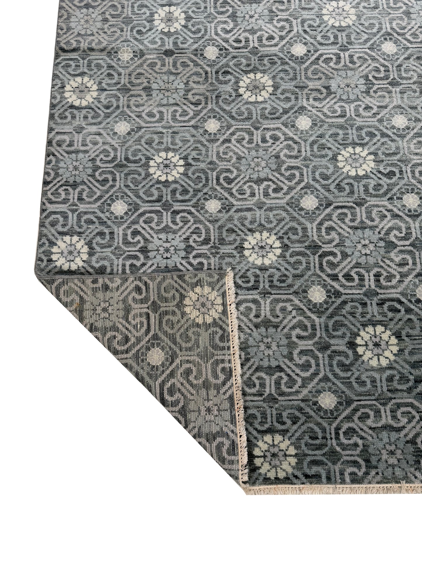 Artisan Samara Grey Beige Transitional Knotted Rug