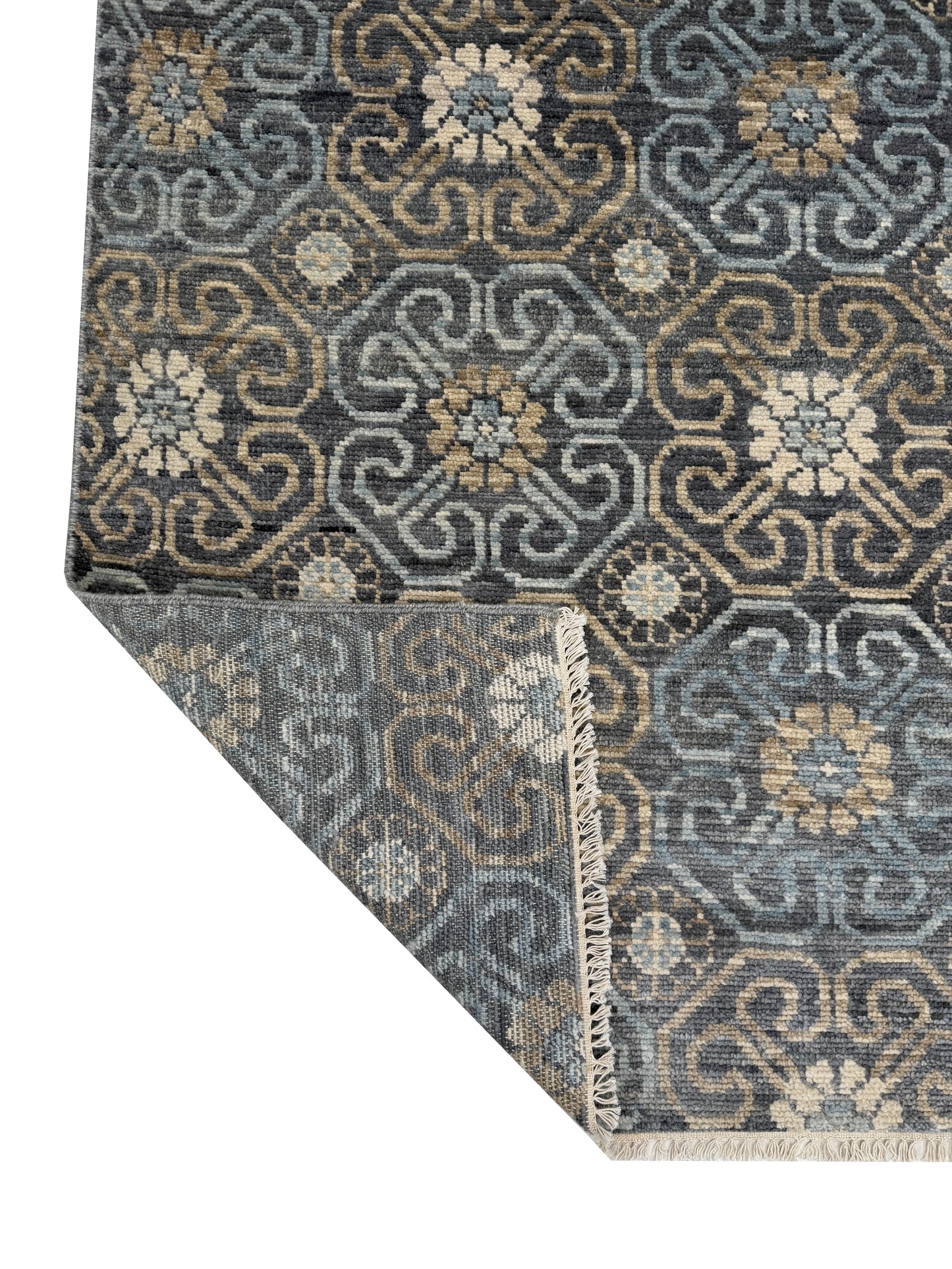 Artisan Samara Grey Beige Transitional Knotted Rug