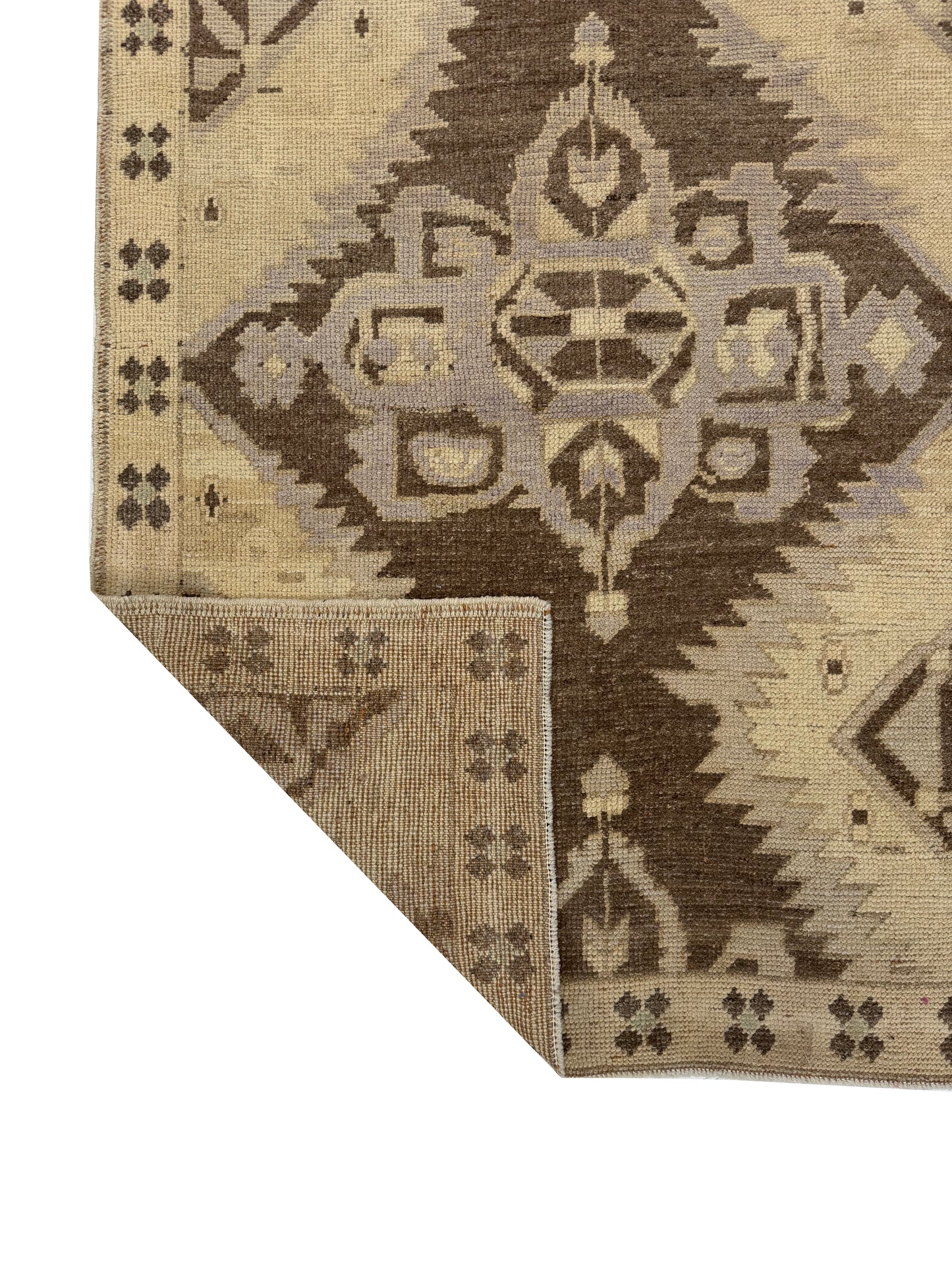 Artisan Angelina Brown Lt.Gold Vintage Knotted Rug