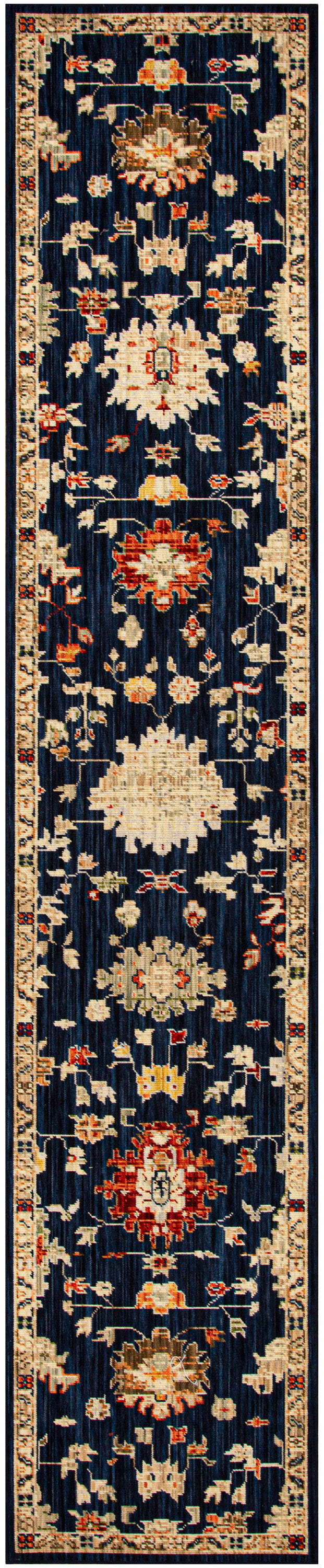 Nourison Home Antique Bloom ANB01 Navy Traditional Machine Woven Rug