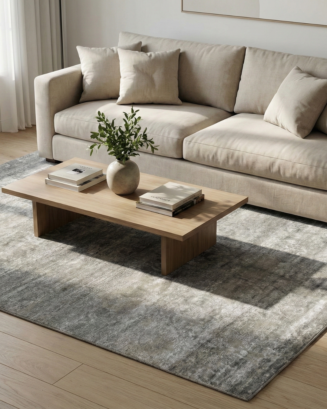 Artisan Mary Natural Grey Knotted Rug