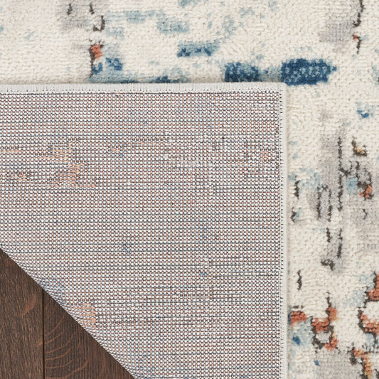 Nourison Home Quarry Beige Blue Rust Contemporary