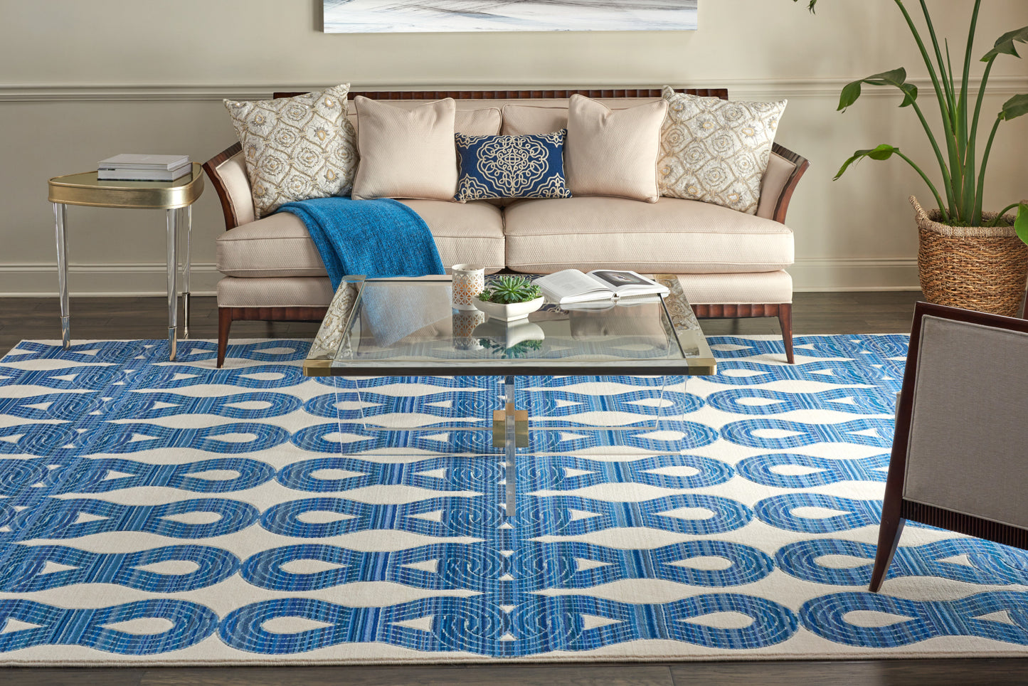 Barclay Butera Butera Collection Ivory Navy Contemporary