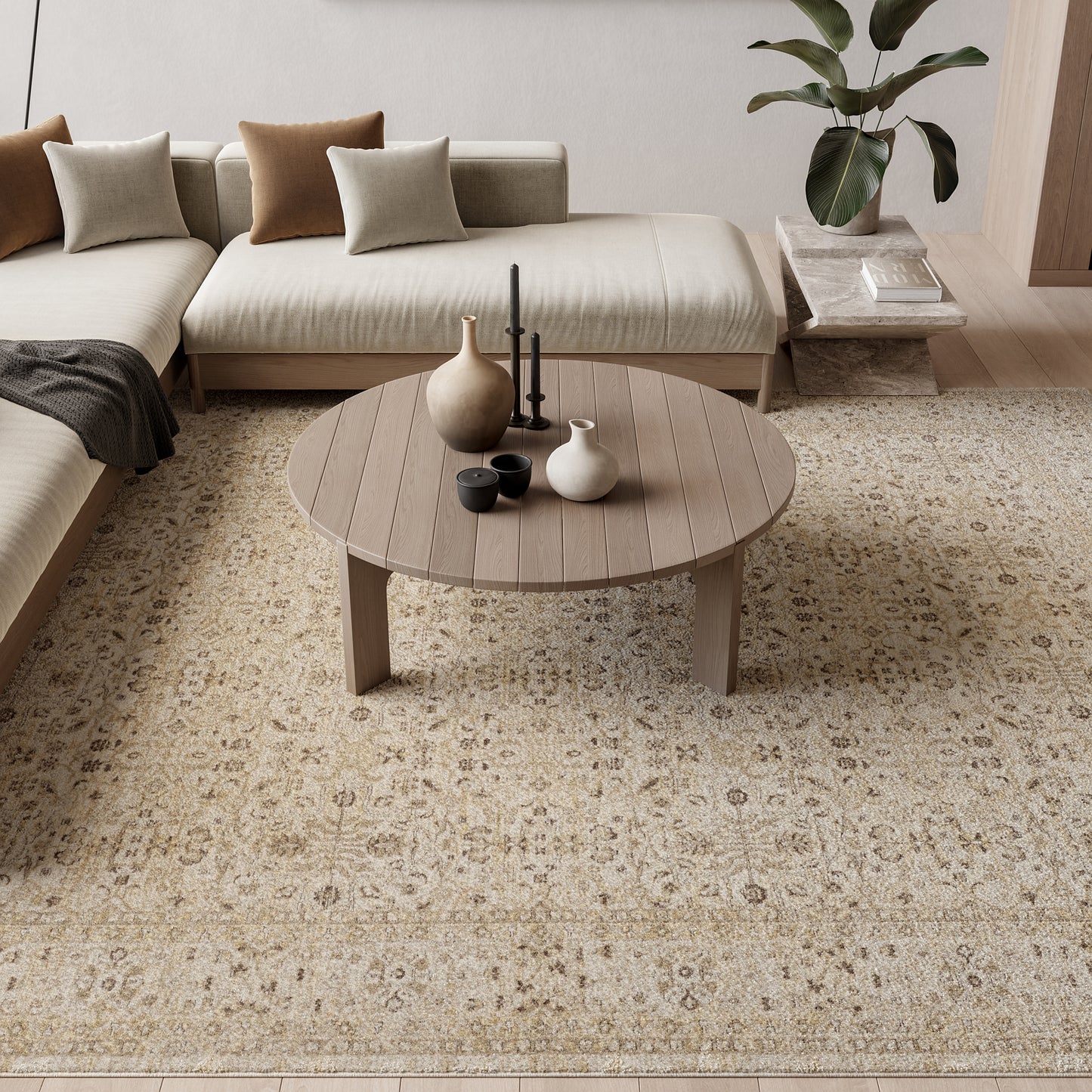 Nourison Home Soft Mist Beige Traditional