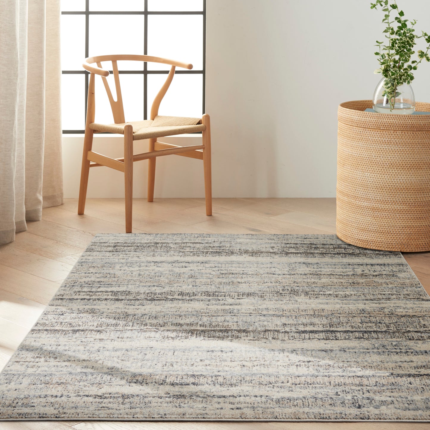 Calvin Klein Etched Ivory Beige Contemporary