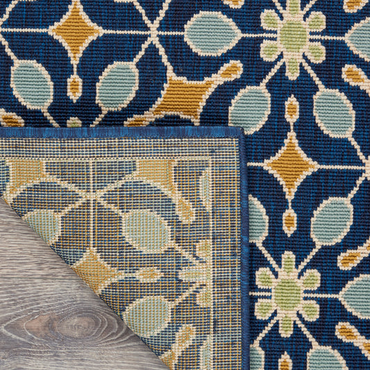 Nourison Home Caribbean Navy Contemporary