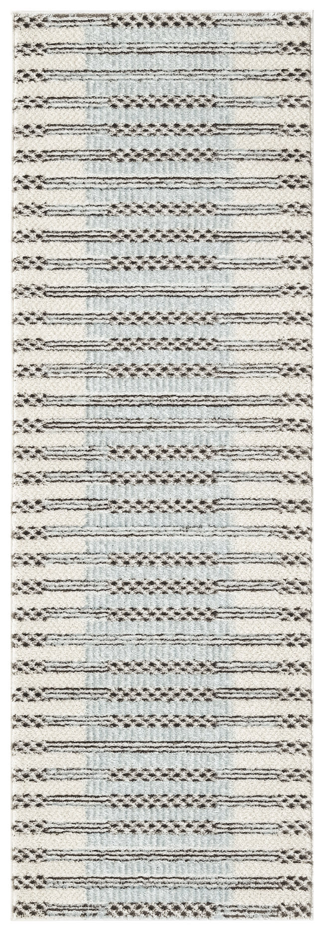 Nourison Home Nordic NRC15 Ivory Blue Contemporary Power-loomed Rug