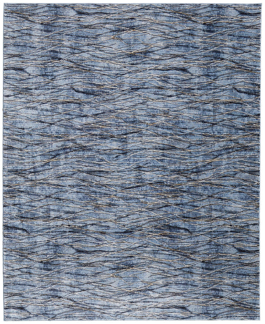 Feizy Sonora 39NXF Blue Modern/Casual/Industrial Machinemade Rug