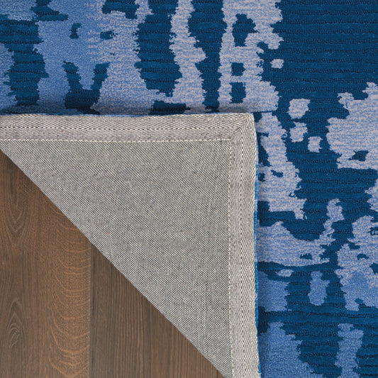 Nourison Home Symmetry Navy Blue Contemporary