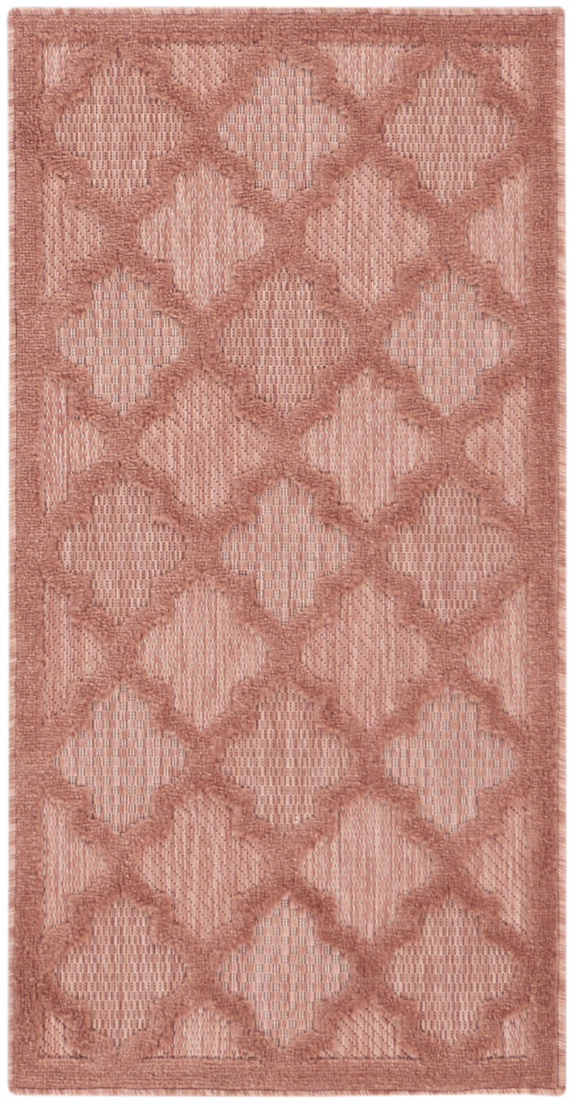 Nourison Home Easy Care NES01 Coral Orange Contemporary Flat Weave Rug
