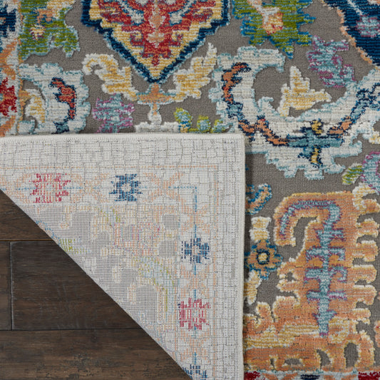 Nourison Home Ankara Global Grey Multicolor Traditional