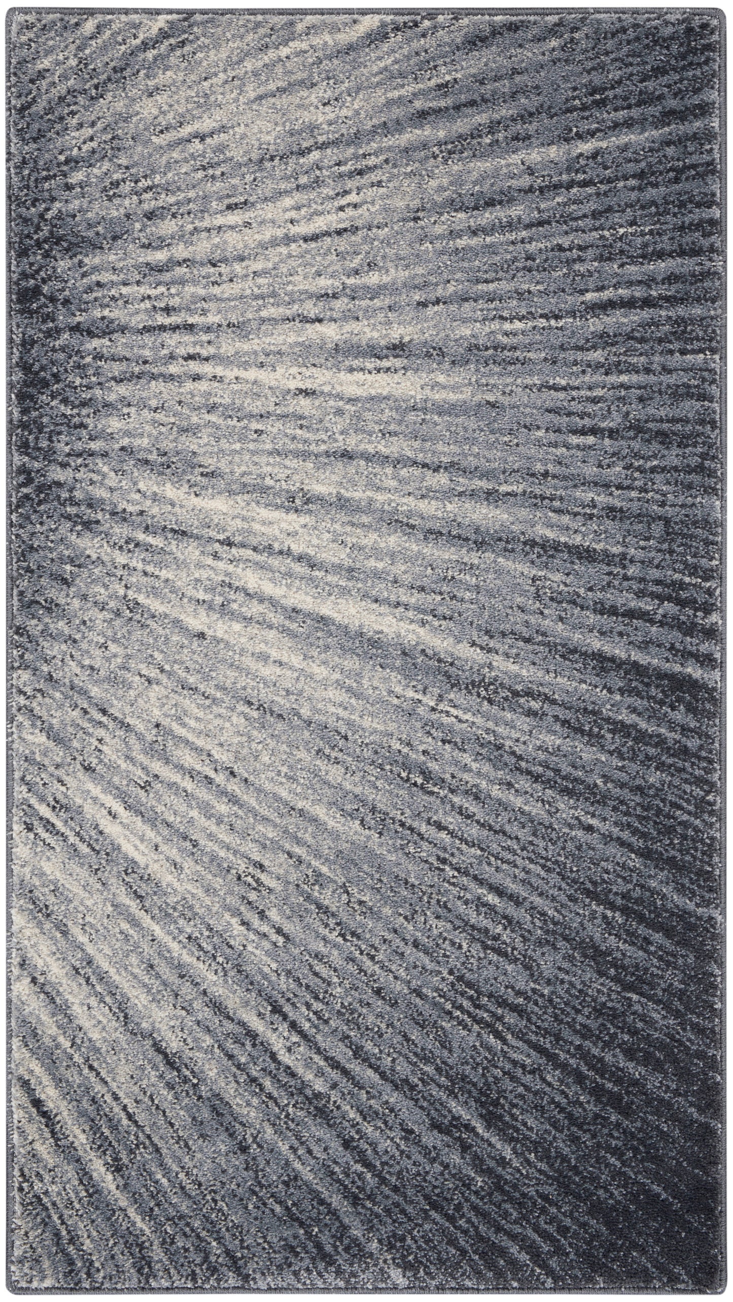 Nourison Home Moroccan Celebration KI389 Blue Grey Contemporary Power-loomed Rug