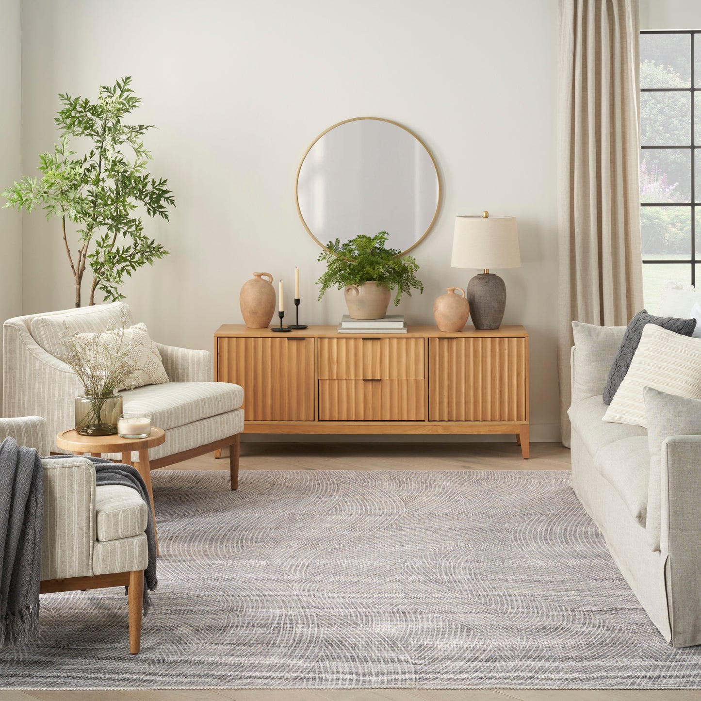 Nourison Home Nourison Washables Ivory Grey Contemporary
