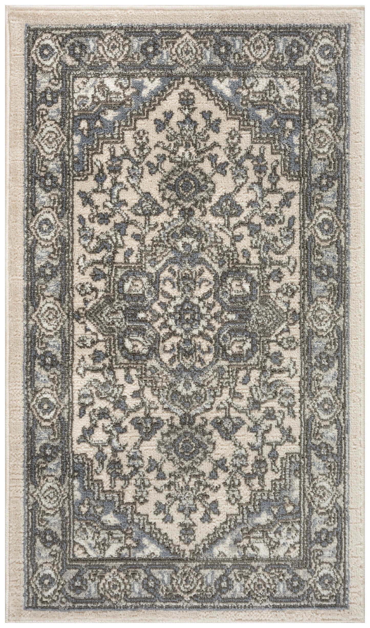 Nourison Home Quarry QUA05 Ivory Blue Transitional Power-loomed Rugs