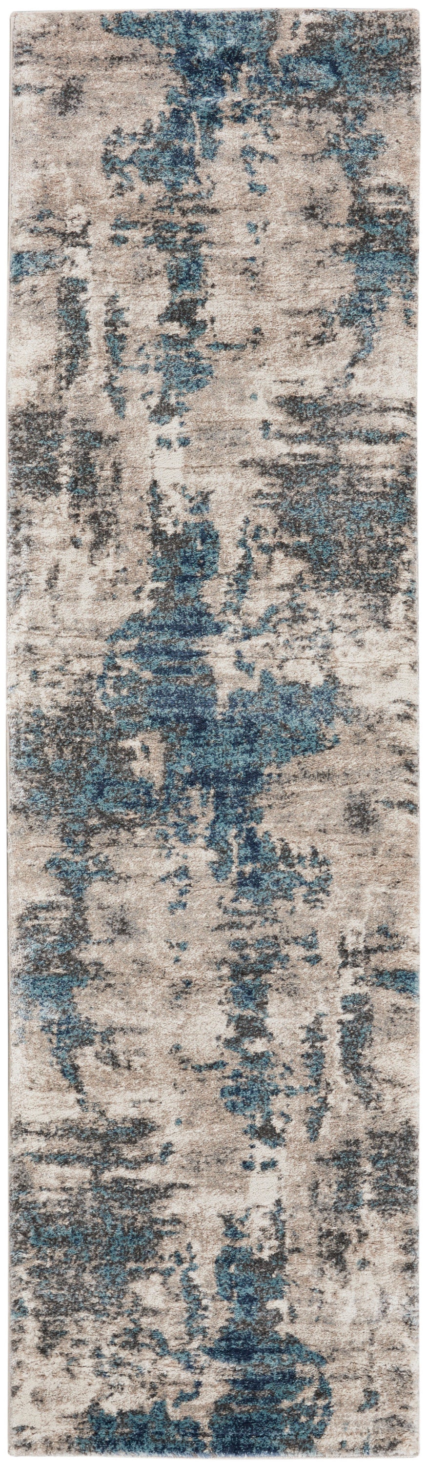 Nourison Home American Manor AMR04 Ivory Blue Contemporary Power-loomed Rug