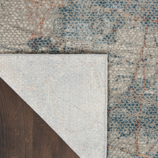 Nourison Home Rustic Textures Light Grey Blue Contemporary