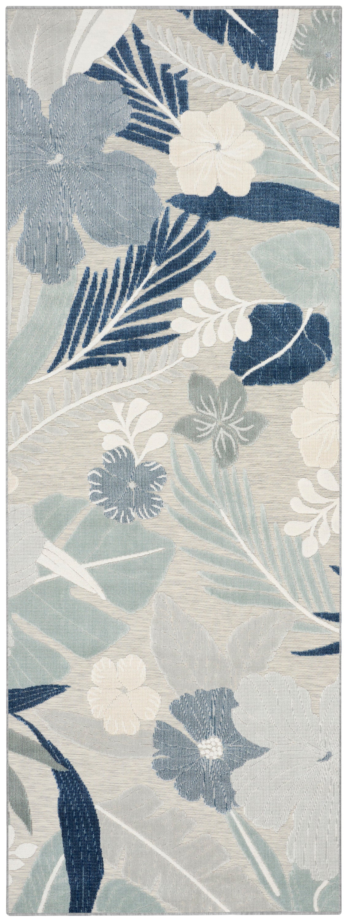 Nourison Home Suncoast SNC01 Grey Navy Contemporary Machine Woven Rug