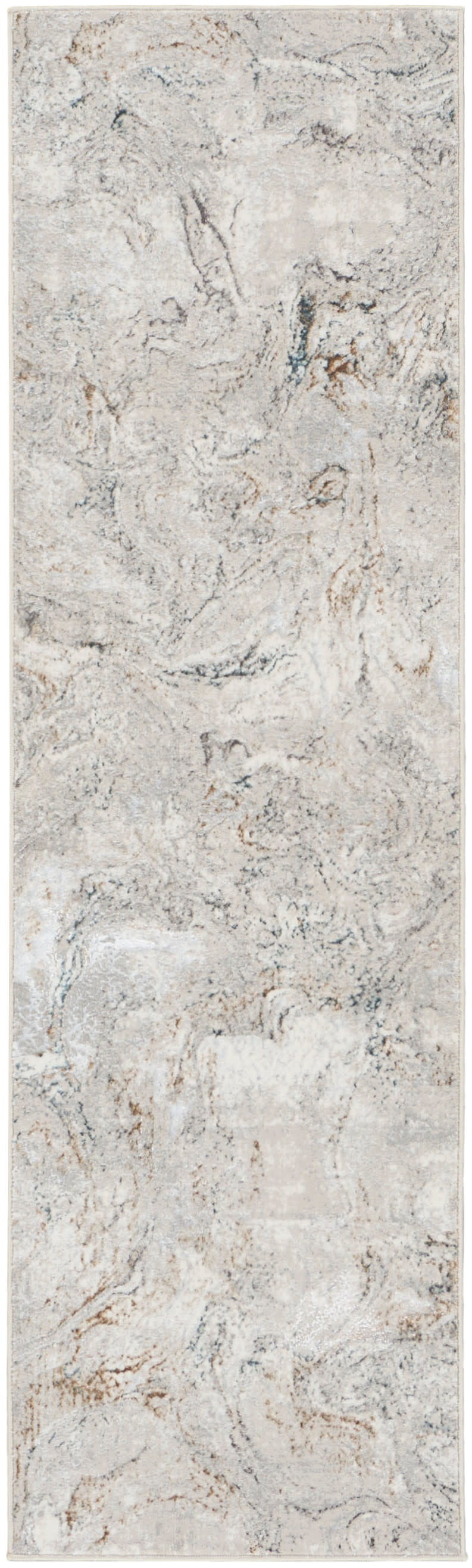 Nourison Home Glitz GLZ20 Grey Multicolor Contemporary Power-loomed Rug