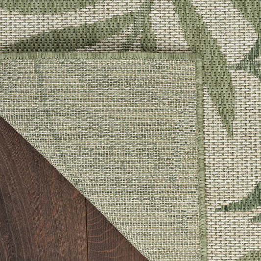 Nourison Home Garden Oasis Ivory Green Contemporary