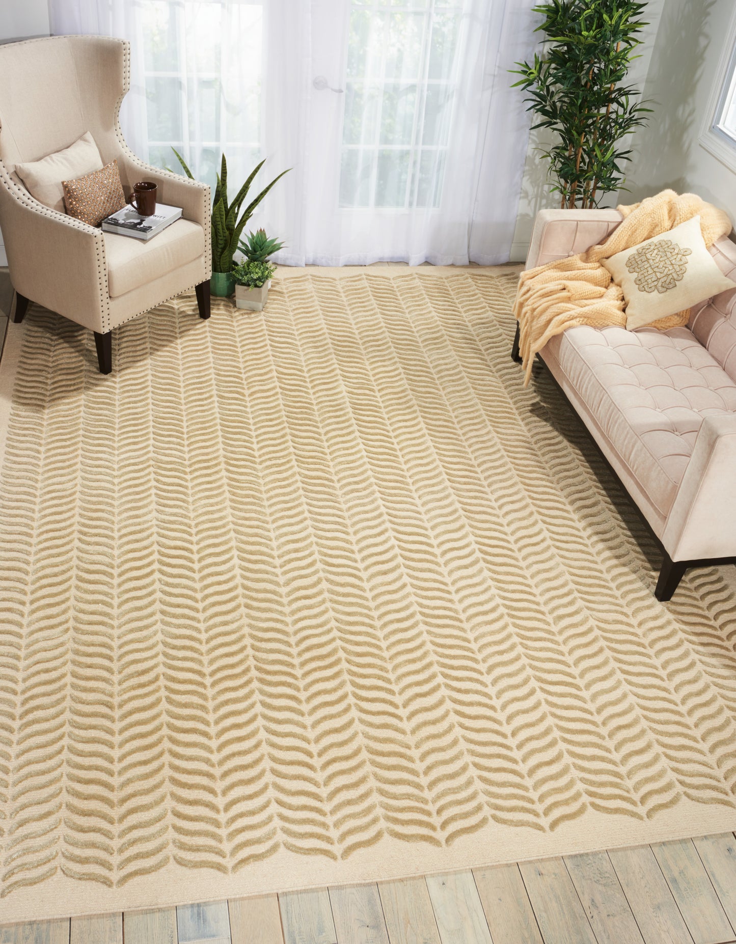 Nourison Home Silken Textures Tan Contemporary