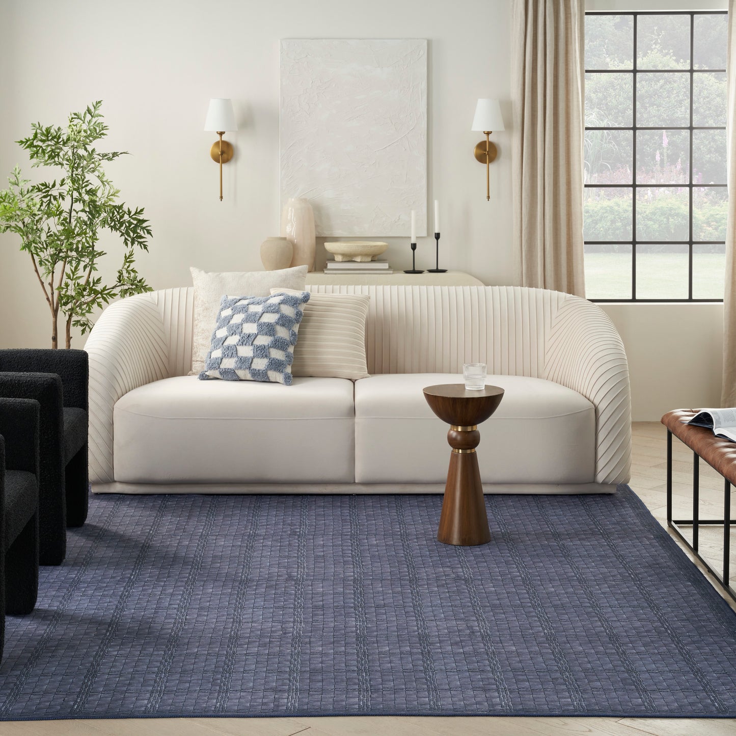 Nourison Home Nourison Washables Navy Blue Contemporary