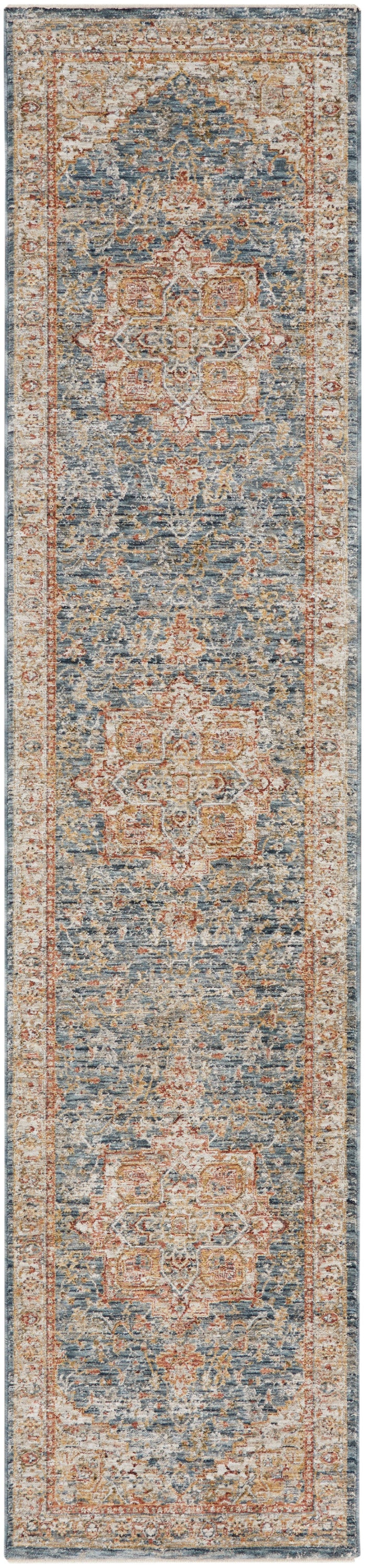 Nourison Home Sahar SHR06 Ivory Blue Traditional Power-loomed Rug