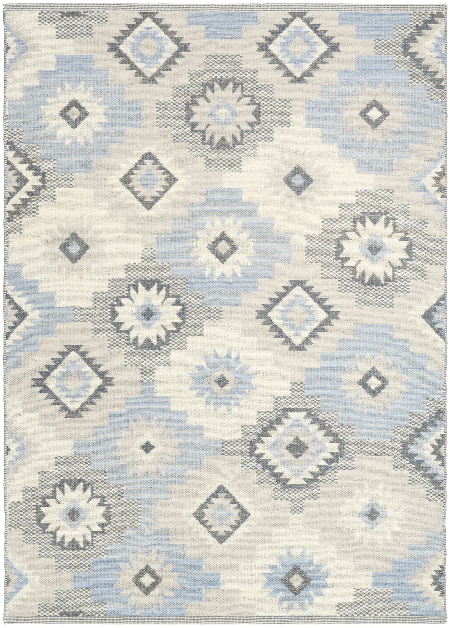 Nourison Home Copenhagen CPN01 Ivory Blue Contemporary Machine Woven Rug