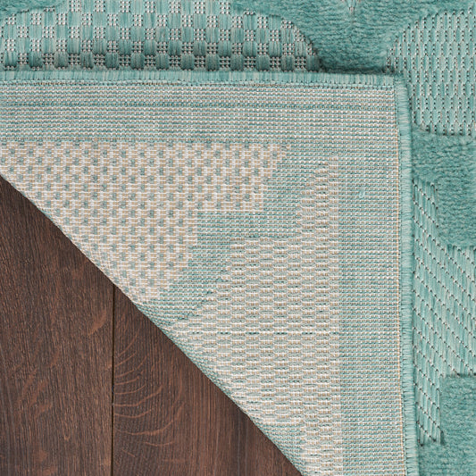 Nourison Home Easy Care Aqua Teal Contemporary