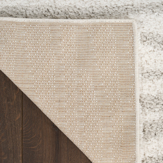 Nourison Home Modern Shag Ivory Grey Contemporary