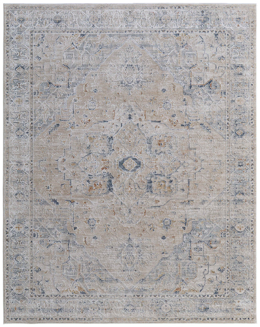 Feizy Pasha 39M5F Beige Transitional/Bohemian & Eclect Machinemade Rug