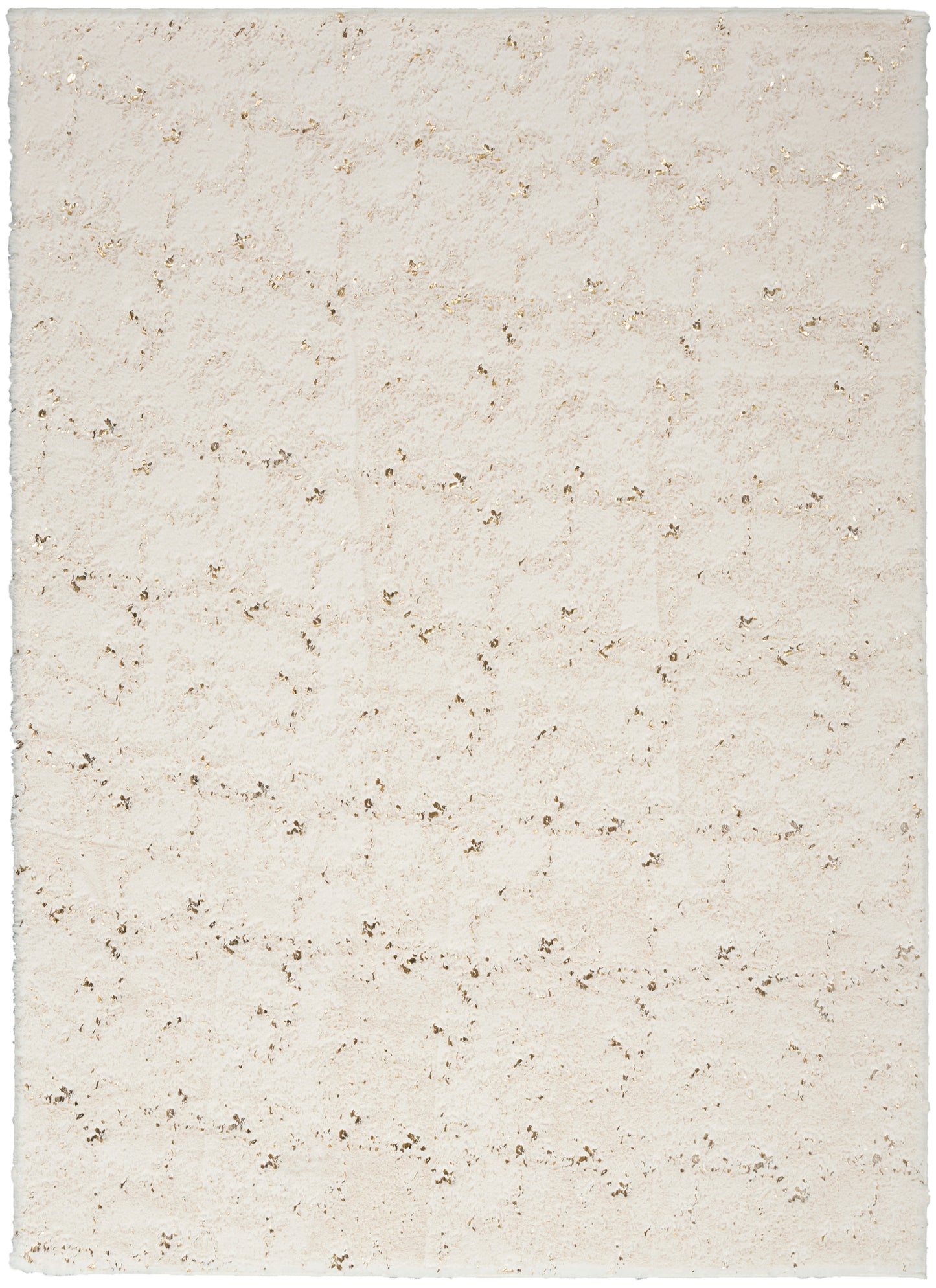 Nourison Home Cozy Shimmer CSH01 Ivory Gold Contemporary Hand Tufted Rug
